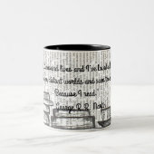 Ich habe tausend Leben gelebt Zweifarbige Tasse (Mittel)