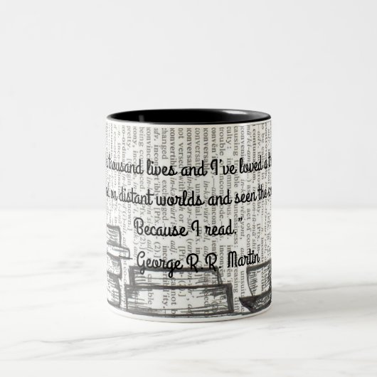 Ich habe tausend Leben gelebt Zweifarbige Tasse (Mittel)