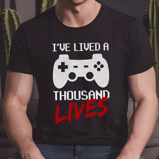 Ich habe tausend Lebendvideospieler gelebt Tri-Blend Shirt