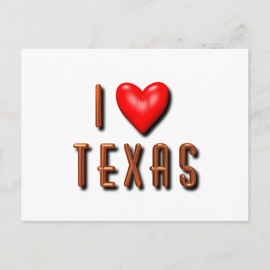 Ich habe Texas gehört Postkarte (Vorderseite)