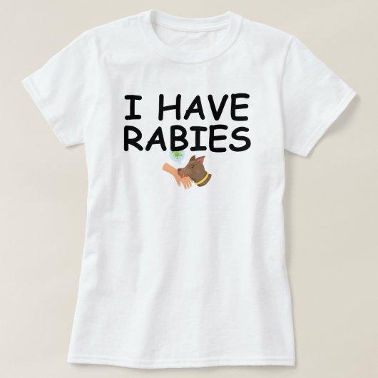 Ich habe Tollwut-Funny-Design - Humoristisch minim T-Shirt (Design vorne)