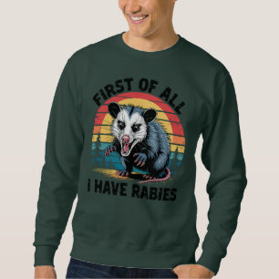 Ich habe Tollwut-Sonnenuntergang-Retro Sweatshirt