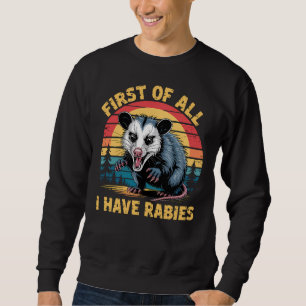 Ich habe Tollwut-Sonnenuntergang-Retro Sweatshirt