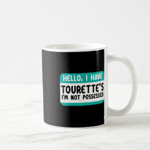 Ich habe Tourette Syndrome Awareness Aquamarin Rib Kaffeetasse