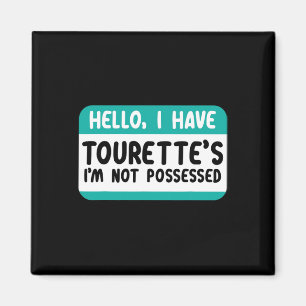 Ich habe Tourette Syndrome Awareness Aquamarin Rib Magnet