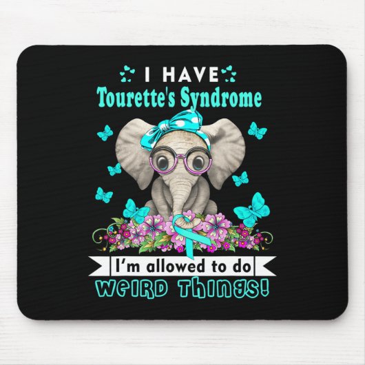 Ich habe Tourettes-Syndrom-Bewusstsein Mousepad (Vorne)