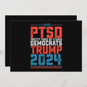 Ich habe Trump 2024 Hübsch satt. Einladung (Vorne/Hinten)