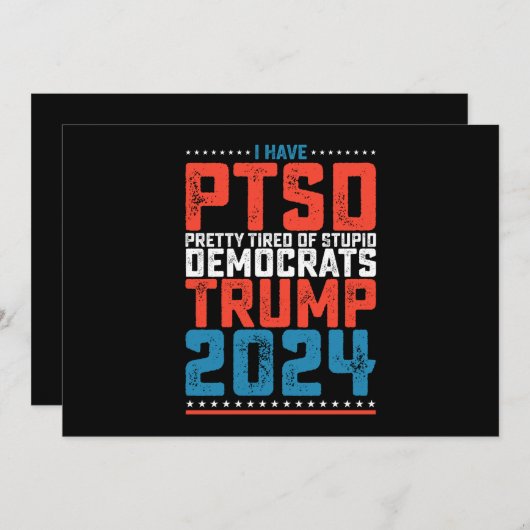 Ich habe Trump 2024 Hübsch satt. Einladung (Vorne/Hinten)