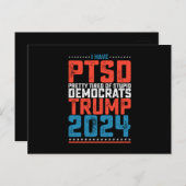 Ich habe Trump 2024 Hübsch satt. Postkarte (Vorne/Hinten)