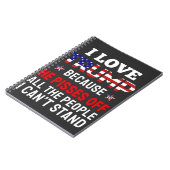 "Ich habe Trump Liebe, weil er alle Menschen absch Notizblock (Linke Seite)