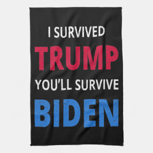 Ich habe Trump überlebt, du wirst Biden überleben Geschirrtuch
