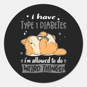 Ich habe Typ-1-Diabetes, den ich seltsam machen da Runder Aufkleber