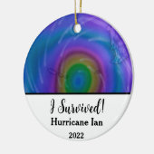 Ich habe überlebt! Hurrikan Ian 2022 Keramik Ornament (Links)