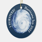 Ich habe überlebt! Hurrikan Ian 2022 Keramik Ornament (Links)