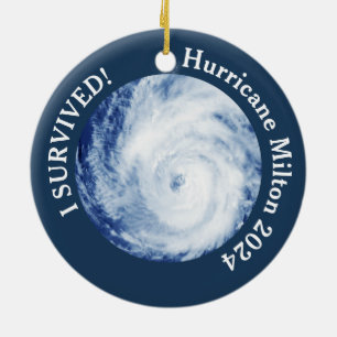 Ich habe überlebt! Hurrikan Milton 2024 Keramik Ornament