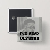 "Ich habe Ulysses" Knopf gelesen Button (Vorne & Hinten)