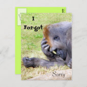 Ich habe vergessen, es tut mir leid, ich habe verg postkarte (Vorne/Hinten)