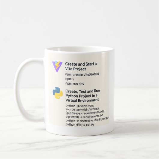 Ich habe vergessen, wie man Vite/Python Kaffeetasse (Links)