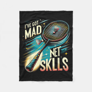 Ich habe verrückte Netzfähigkeiten Badminton Lusti Fleecedecke