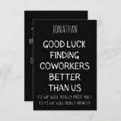 "Ich habe viel durch die Zusammenarbeit mit dir ge Dankeskarte (Vorne/Hinten)