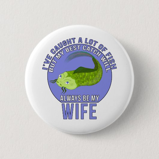 Ich habe viel Fisch gefangen Button (Vorderseite)