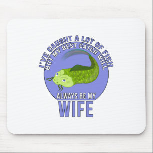 Ich habe viel Fisch gefangen Mousepad
