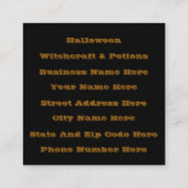 Ich habe viel für schwarze Fledermäuse und Hübsche Quadratische Visitenkarte (Rückseite)
