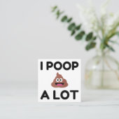 Ich habe viel Gekackt Quadratische Visitenkarte (Stehend Vorderseite)