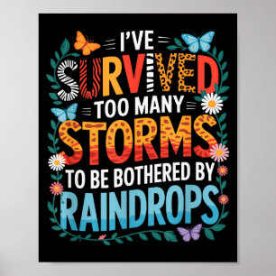 Ich habe viele Stürme überlebt, positive inspirier Poster