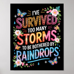 Ich habe viele Stürme überstanden, motivierend ins Poster