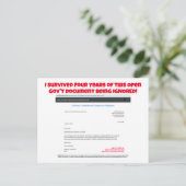 Ich habe vier Jahre mit RoseWrites Postcard überle Postkarte (Stehend Vorderseite)