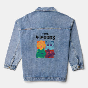 Ich habe vier Stimmung für einen Babykarosseriebil Jeansjacke
