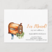 Ich habe Vintage Mailbox-Blume verschoben Ankündigungspostkarte (Vorderseite)