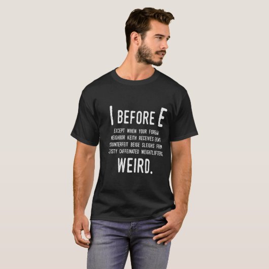 Ich habe vor der lustigen englischen Grammatikausn T-Shirt (Vorne ganz)