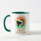 Ich habe vor, eine verrückte Katzen-Lady-Funny-Ruh Tasse (Links)