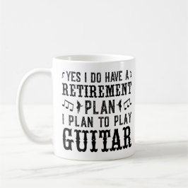 Ich habe vor, Gitarrenruhestandsplan Funny Sprichw Kaffeetasse