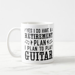Ich habe vor, Gitarrenruhestandsplan Funny Sprichw Kaffeetasse