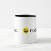 "Ich habe vor. Gott lacht." Funny Erholung Tasse (Zentrum)