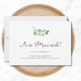 Ich habe Wasserfarben-Blätter verschoben Ankündigung