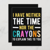 Ich habe weder die Zeit noch die Schluchten zu erk Save The Date (Vorne/Hinten)