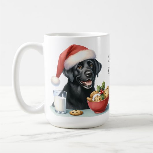 Ich habe Weihnachten gegessen Labrador Puppy Dog W Kaffeetasse (Links)