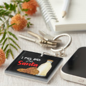 Ich habe Weihnachts-Weihnachtsfamilie aufgegeben Schlüsselanhänger (Vorderseite rechts)