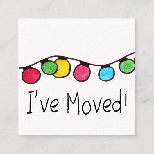 Ich habe Weihnachtsbaum-Lichter bewegt Begleitkarte (Vorderseite)