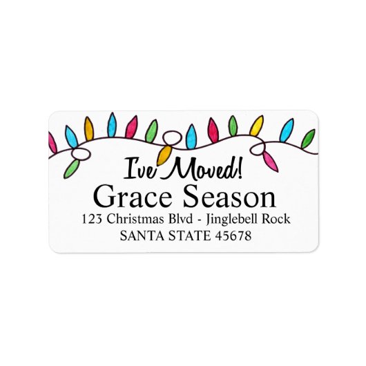 Ich habe "Weihnachtsbaumleuchten" verschoben Adressaufkleber (Vorne)