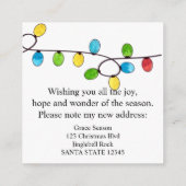 Ich habe Weihnachtsbaumleuchten verschoben Begleitkarte (Rückseite)