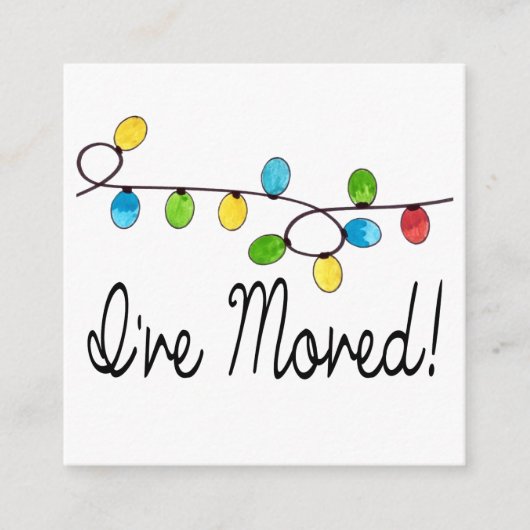 Ich habe Weihnachtsbaumleuchten verschoben Begleitkarte (Vorderseite)