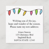 Ich habe Weihnachtsbaumleuchten verschoben Begleitkarte (Rückseite)