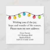 Ich habe Weihnachtsbaumleuchten verschoben Begleitkarte (Rückseite)