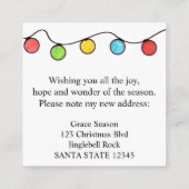 Ich habe Weihnachtsbaumleuchten verschoben Begleitkarte (Rückseite)