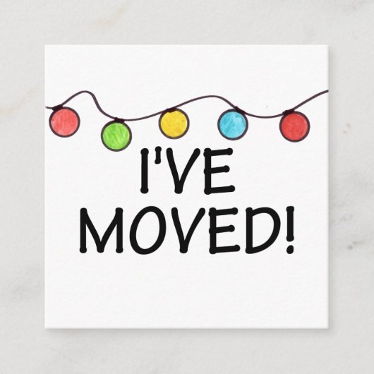 Ich habe Weihnachtsbaumleuchten verschoben Begleitkarte (Vorderseite)